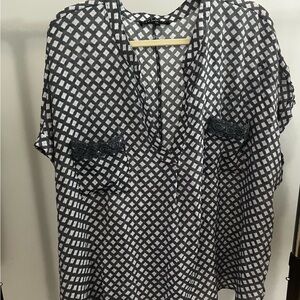 Blue Patterned Women's Tunic